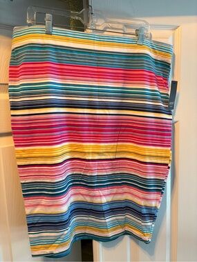 Colorful Striped Pencil Skirt